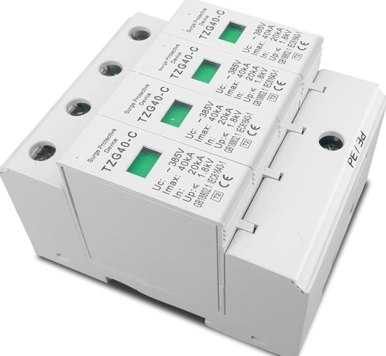 TOMZN AC SPD 4-Pole (3P+N) Surge Protector Device – TZG40-C (385V)