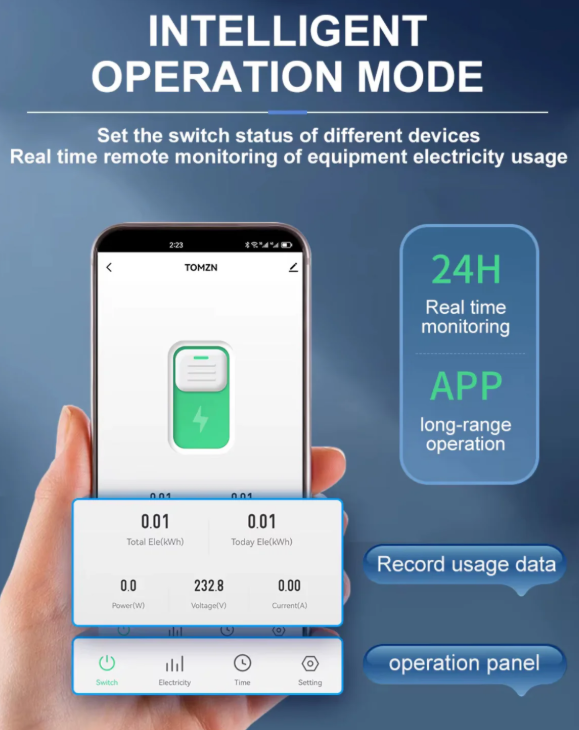 TOMZN SMART WIFI BREAKER 8 in 1 TOB9S-VAP