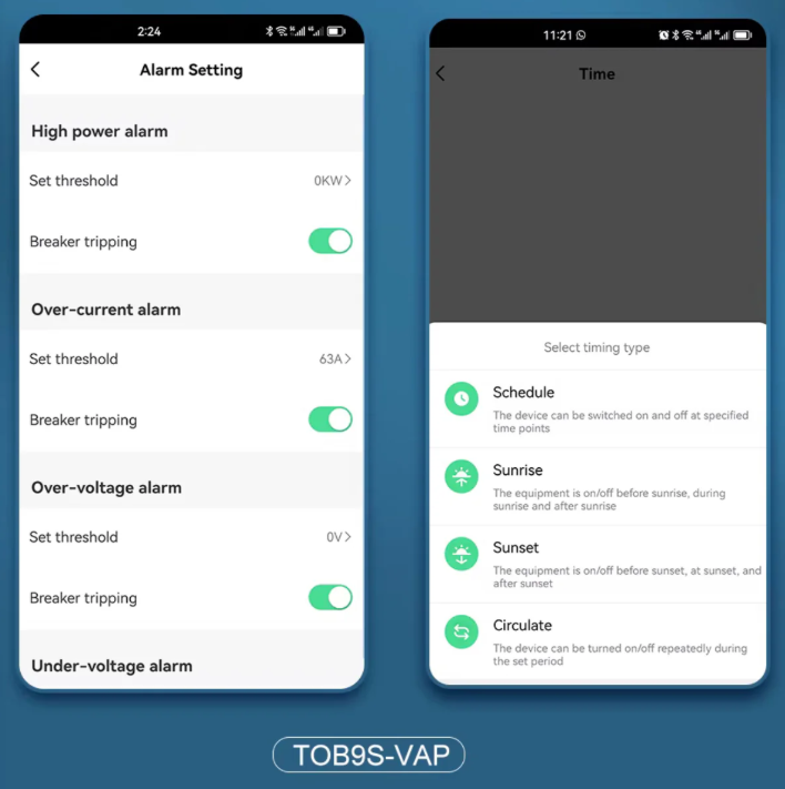 TOMZN SMART WIFI BREAKER 8 in 1 TOB9S-VAP