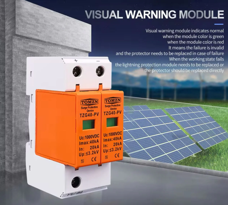 TOMZN SPD DC 1000V 20KA~40KA Solar Surge Protector Device – TZG40-PV