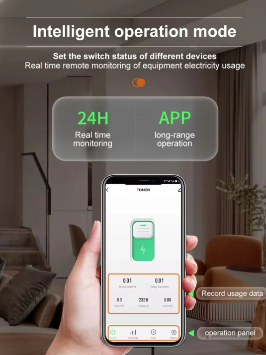 Tomzn 63A Smart Wifi Circuit Breaker TOB9-VAP