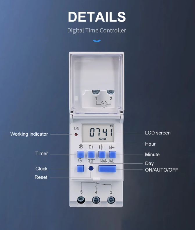 Smart Programmable Digital Timer Relay – Daily & Weekly Automation