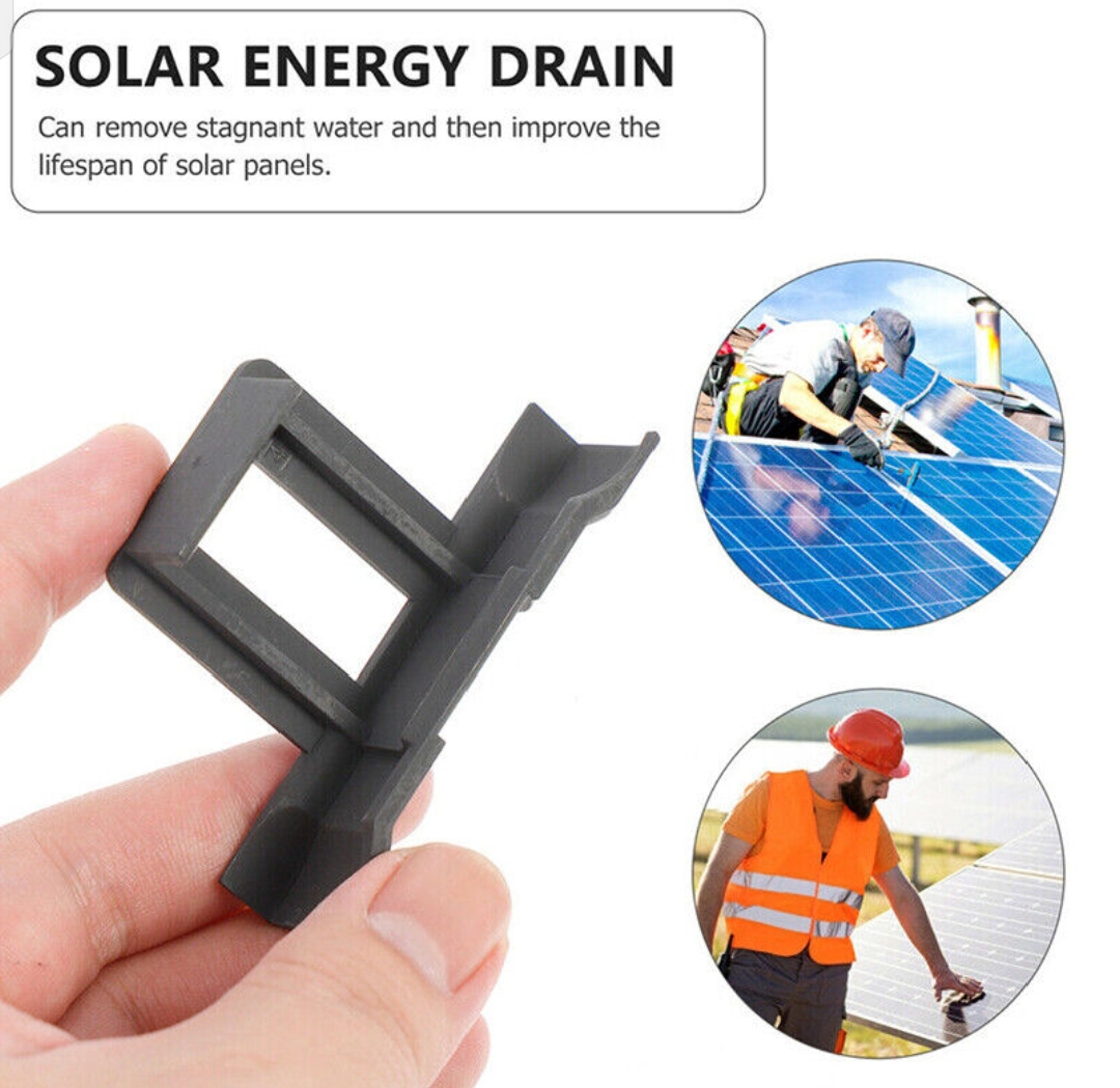 Solar Panel Water Drainage Clips (30mm) – Anti-Stagnation & Dust Removal