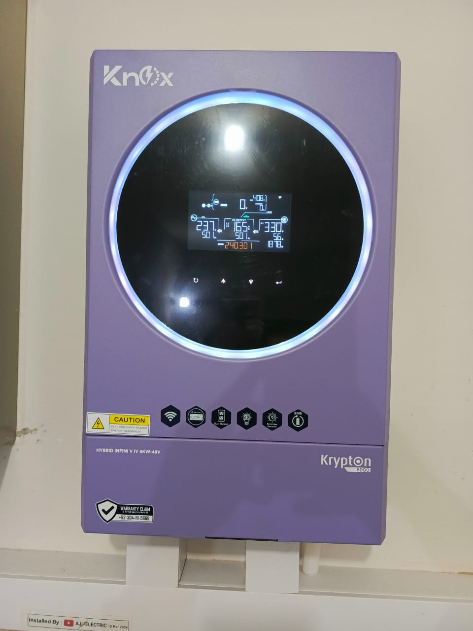 Used Knox Krypton 8000 Infini V4 6kW 48V Hybrid Solar Inverter